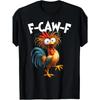Europese maten Heren Grappig Kip & F-CAW-F Grafisch T-shirt - Zacht Ademend Korte Mouw Casual T-shirt met Cartoon Haan Print