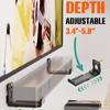 Adjustable Depth Wall Mount Soundbar Speaker Brackets Universal Fit Speaker Stand Floating Bracket Holds Up To 30lbs