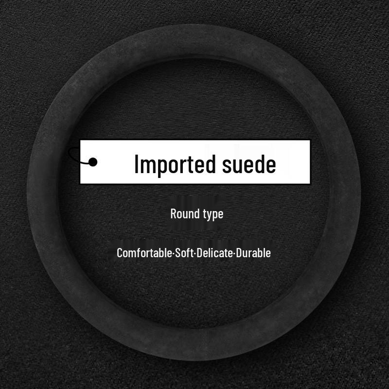 Pokrowiec na kierownicę ze zamszu na każdą porę roku: Ciepłe, Oddychające, Chłonące pot, Komfort.