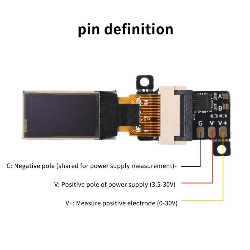 High Accuracy Mini Digital Voltmeter DC 0-30V 0.5 Inch OLED Display 5Hz 10Hz Adjustable for Lab Use 1 PCS