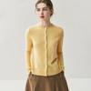 2025 Winter Women's Cashmere Round Neck Cardigan Sweater - Loose, Slimming Wool Knit Top