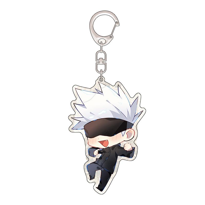 Anime Jujutsu Kaisen Keychain Gojo Satoru Fushiguro Megumi Kawaii Keychains Pendant Anime Peripheral Gift