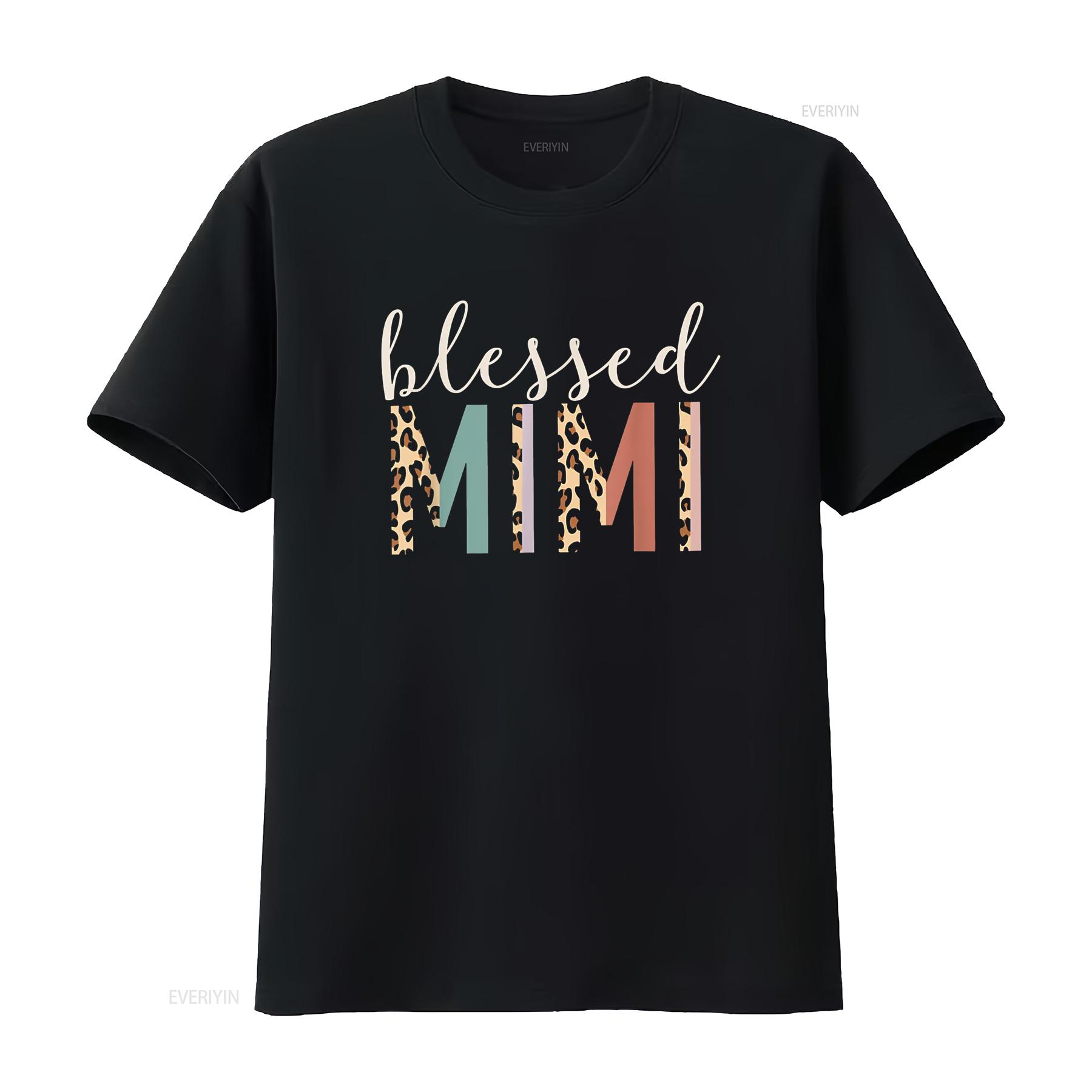 

Blessed Mimi Cute Leopard Print T Shirt vintage Washed Stretched Stylish Slightly Versatile Unisex streetwear homme graphic 4XL