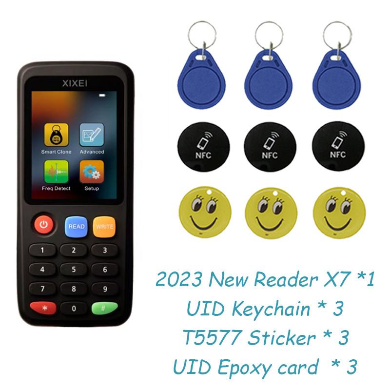 X7 RFID Smart Chip Reader IC ID Token Clone Copier 125Khz Badge Writer 13.56Mhz Tag Duplicator 140x55x17mm