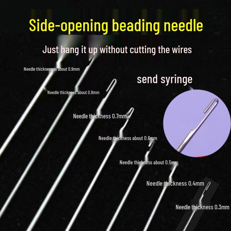 Steel Wire Side-Opening Beading Needle and Rope Threader