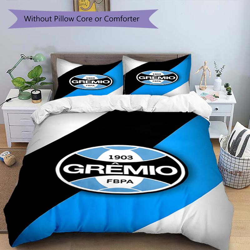 Fc 1903 Emblem Printed Pattern Duvet Cover Set – Includes 1 Duvet Cover and 2 Matching Pillowcases Bedroom Decor Christmas Gifts