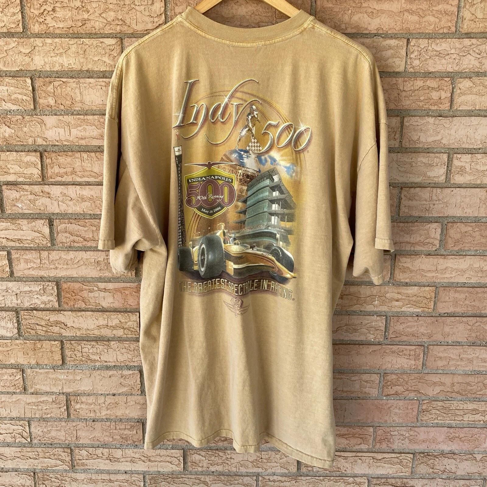 

2006 90th Running Indy 500 racing double-sided t-shirt size 2XL Indianapolis y2k 4XL