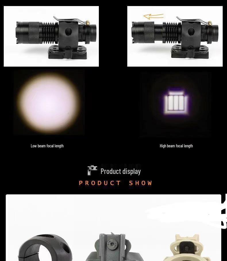 Flashlight Clip for MICH & FAST Helmets - 2025MM Inner Diameter, Tactical Accessory