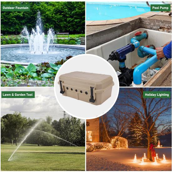 Outdoor Electrical Box with Shield Cover Large Capacity IP54 Waterproof Wide Compatibility