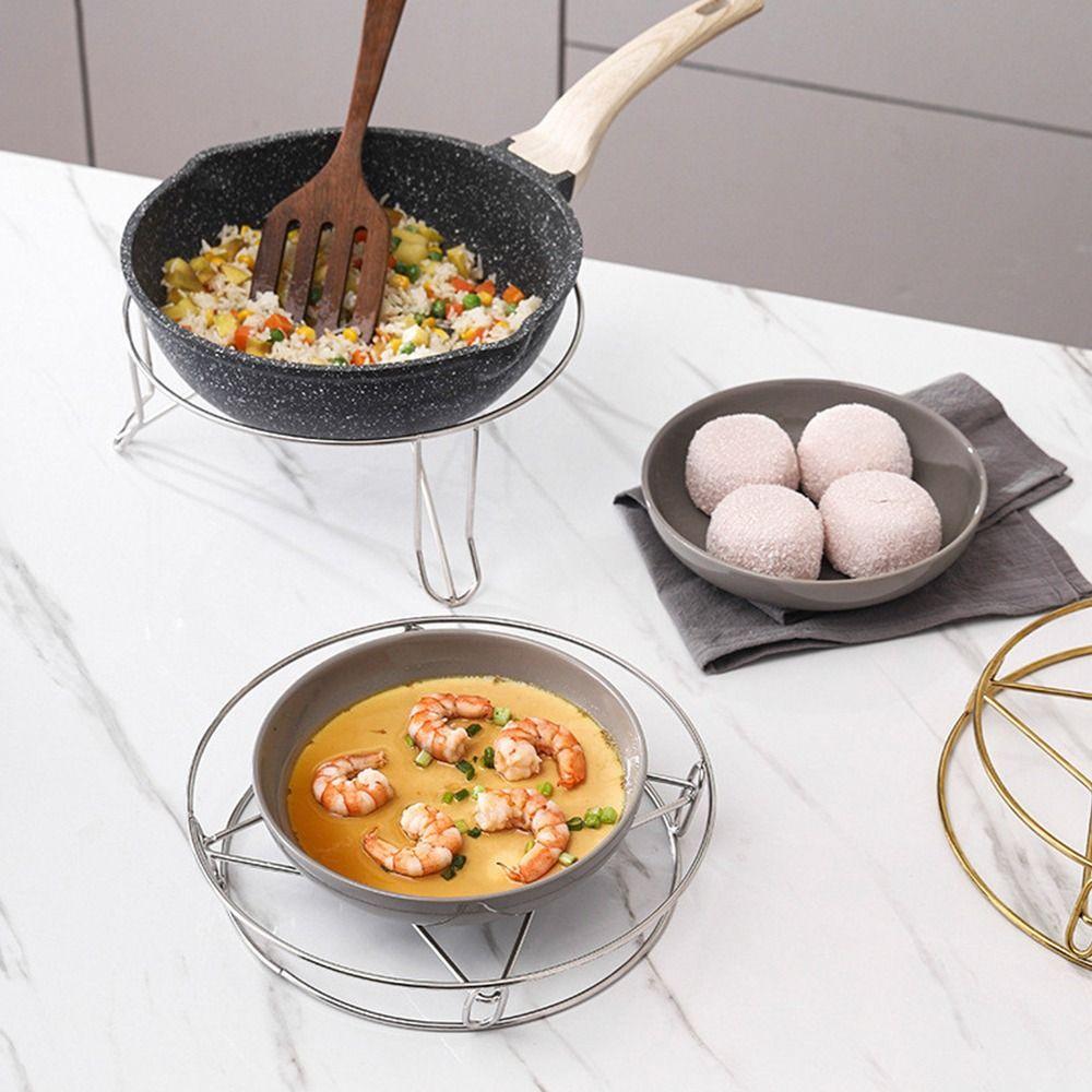 1Pcs Kitchen Cooking Tool Kitchen Steamer Wok Rack Stainless Steel Steamer Pan Rack Holder