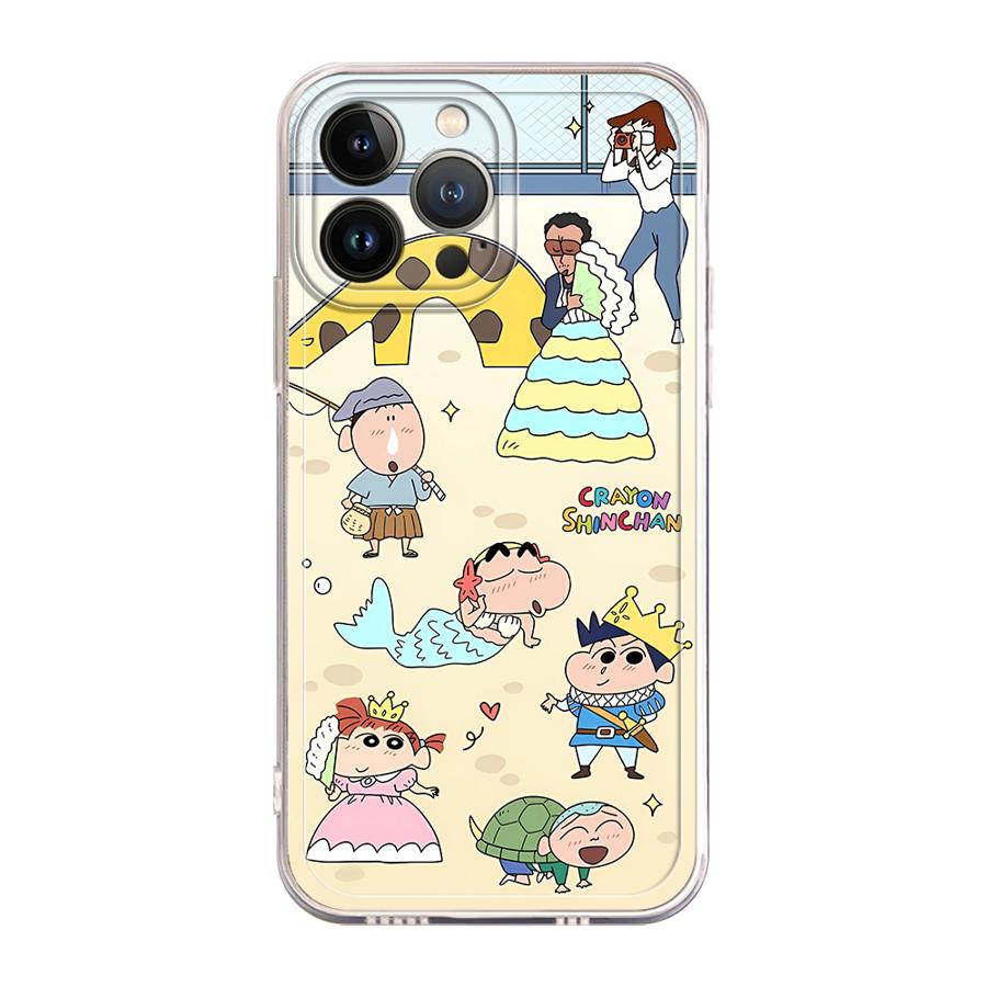 Cute Crayons Shinchans Case for iPhone 17 Pro Max Air 15 XR 13 Pro 14 Plus 12 Mini 11 16 XS Max 7 8 Soft Phone Cover