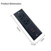 Conference Table Embedded Socket 2 Port 110V Outlets and 2 USB 1 Type C Port for Safe Power Distribution