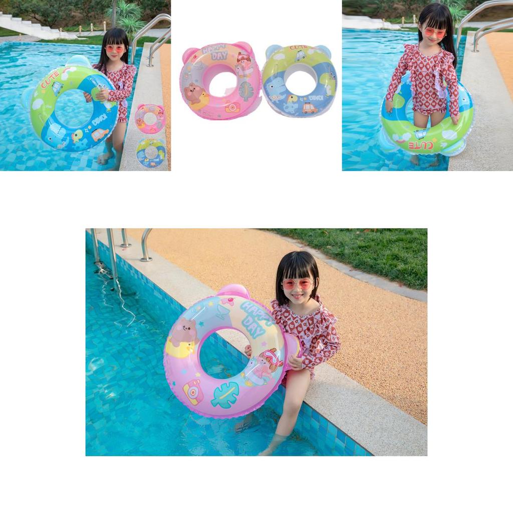 Dinosaur Inflatable Children's Swimming Ring Thickened Pvc Arm Floats Cartoon Design