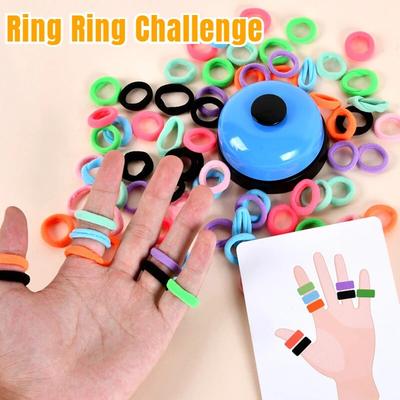 Fingerring-Zuordnungsspiel Lernspielzeug für Kinder Farberkennung Hand-Auge-Koordination Sensorisch Eltern-Kind Montessori-Geschenk