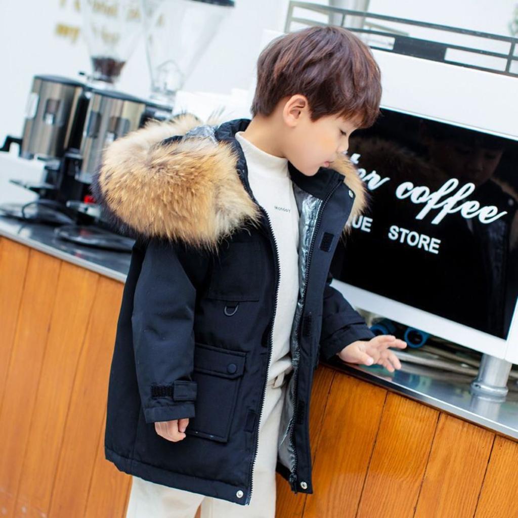 Children's Clothing, Boys' Cotton Jacket, Down Cotton Winter Clothing, Middle-aged and Older Children's Cotton Jacket, Thick and Warm Cotton Jacket