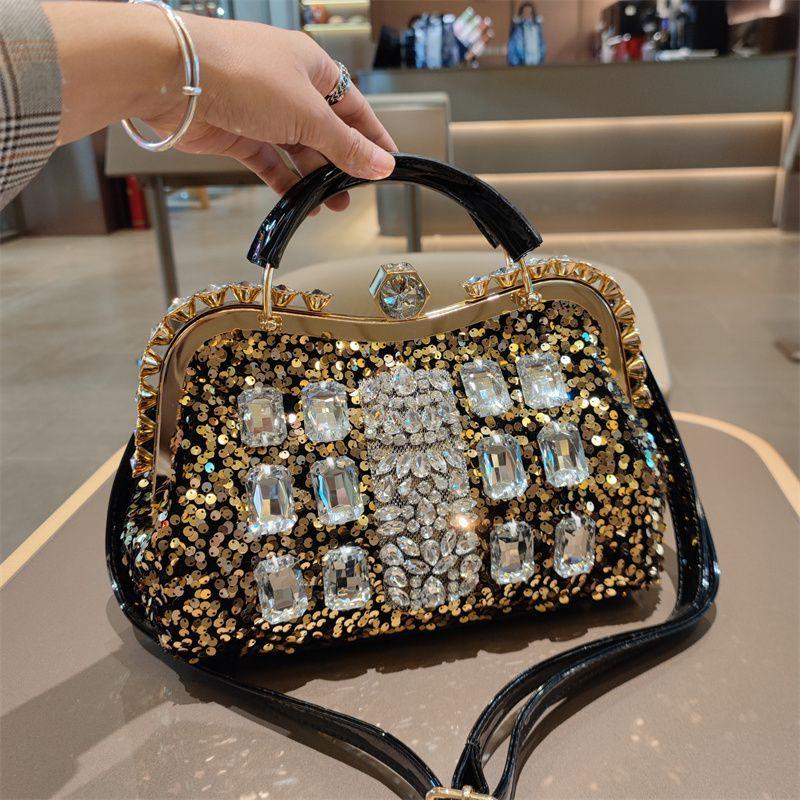 

Новая модная большая вместительная сумка с пайетками и бриллиантами для женщин