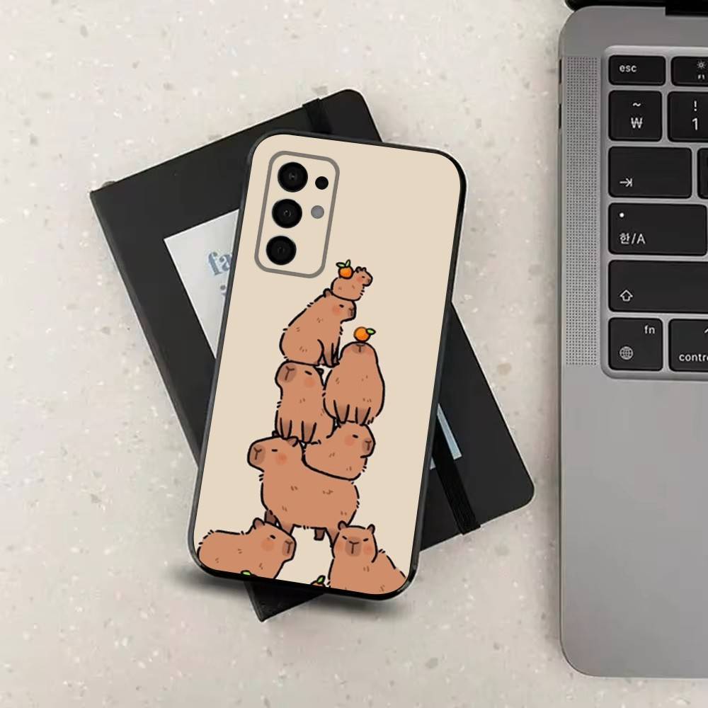 

Cute C-Capybara F-Funny For Samsung Galaxy A73,31,Note,22,71,53,32,72,41,8,9,52,J7,Soft Black Silicone Cover Case SamsungNote9