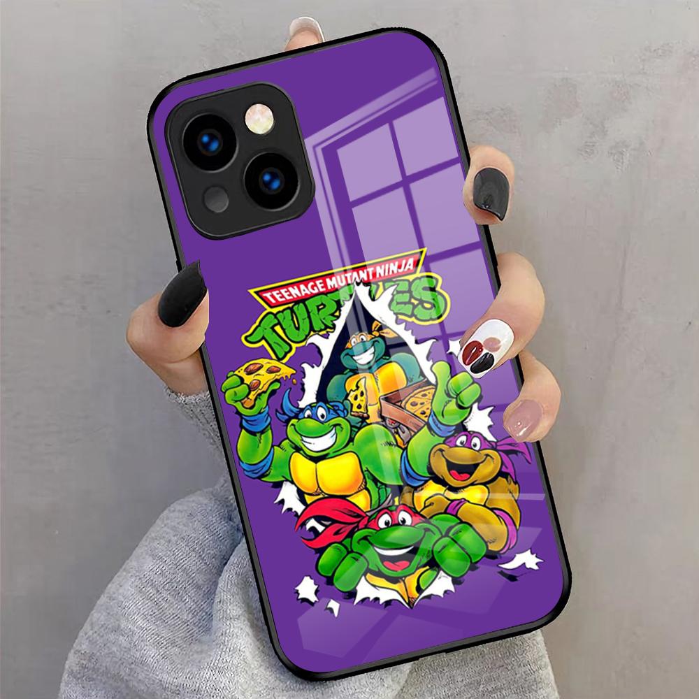 Anime Tortugas Ninjas Phone Case For IPhone 17 Pro Max 16 15 14 Pro Max 13 11 X Xs Xr 8 7Plus Glass Cover