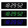 Desk Digital Clock with Date LED Desktop Alarm for Hall Beside Bedroom Green