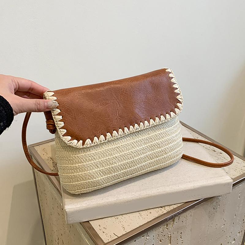 Straw Braid Casual Shoulder Bags Large Capacity Summer Tote Bags for Women Fashion Simplicity Beach Bag