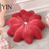 Round Decorative Pillows for Bed Flower Throw Pillow, 18 Inch Floral Cushion, Velvet Accent Home Decor Pillow with Rhinestone Sofa Couch Chair Shaped