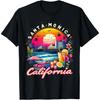 Sonnenuntergangs-Vibes Santa Monica Reise Retro Santa Monica Kalifornien T-Shirt
