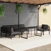 VidaXL Garden Lounge Set 6 Pcs with Cushions Aluminium Anthracite 3115925
