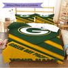 Name Custom Green Bay Packers Pattern Bedding Set Quilt Cover Pillowcase Home Decor Gift (1 * Duvet Cover + 2 * Pillowcase, Without Core)