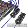 RJ45 To 4 Channel 3Pin XLR Ethernet Adapter 1 Pair Network Cable Extender for Stage Sound Lighting Audio Recording Studio