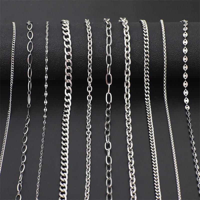 Lanț Fin din Oțel Inoxidabil 304 și Oțel Titan pentru Bijuterii, Breloc, Panou Publicitar sau Geantă