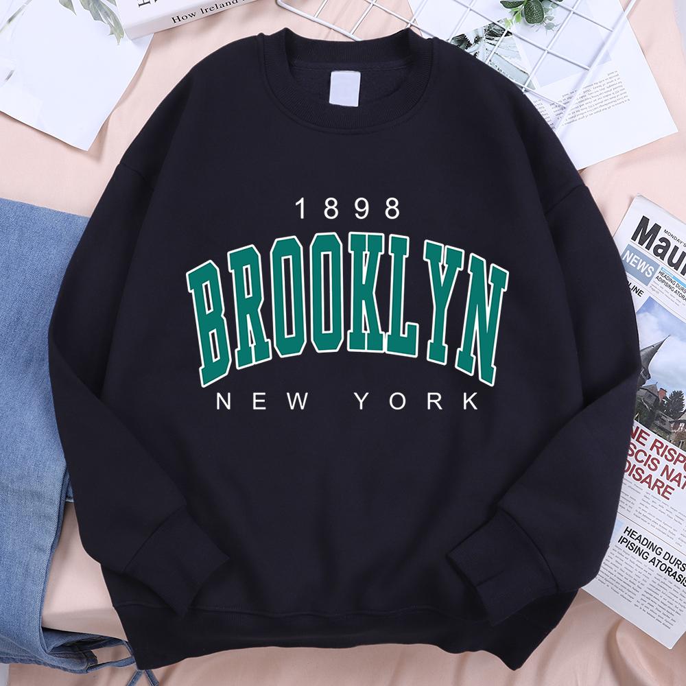

1898 Brooklyn New York Printed Clothes Women s Hooded Sweater Fashion Casual Loose Autumn Cartoon Women s Sweatshirt XL
