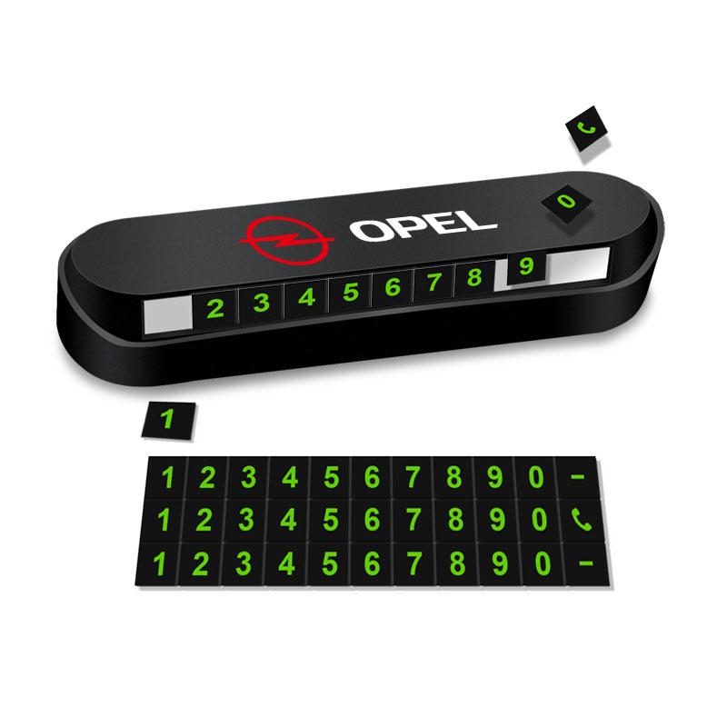 1Pcs Car Temporary Parking Card Plate Badge Car Styling For Opel Corsa Astra Insignia Vectra Zafira Meriva Mokka Grandland Vivaro