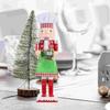 Wooden Christmas Soldier Nutcracker Nament Figurine Miniature Craft Decoration Xmas Home Decor Gift Idea Statue Toy Artwork