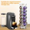 Coffee capsule storage rack, 24 Nespresso coffee capsule coffee cup storage rack, Vertuo stainless steel storage display rack