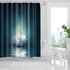 Universe Starry Sky Shower Curtain Bathroom Decor Bath Curtains Waterproof Polyester Christmas Snowflake Bathroom Curtains