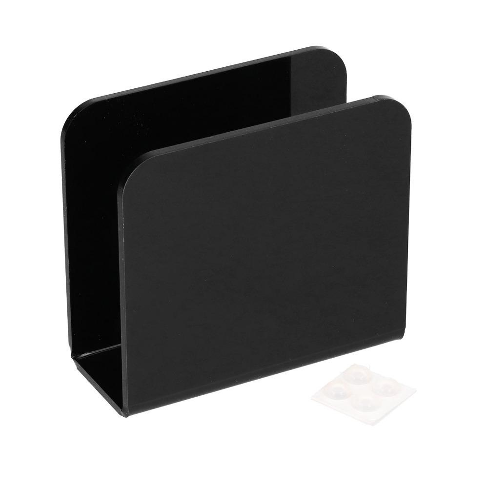 Durable Black Napkin Holder Acrylic 12x11x5cm Kitchen Napkin Organizer Bar Napkin Holder Cocktail