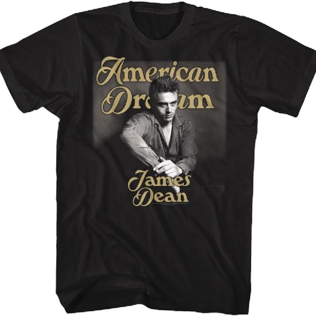 James Dean American Dream Erwachsenes Schwarzes Kurzarm T-Shirt im Vintage-Stil mit Grafik