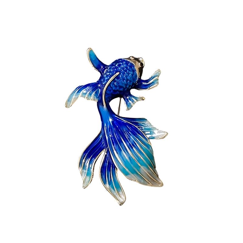 Luxury Koi Brooches Exquisite Chinese Style Goldfish Brooches For Women Girls Versatile Shiny Corsage Clothing Accessories Gifts