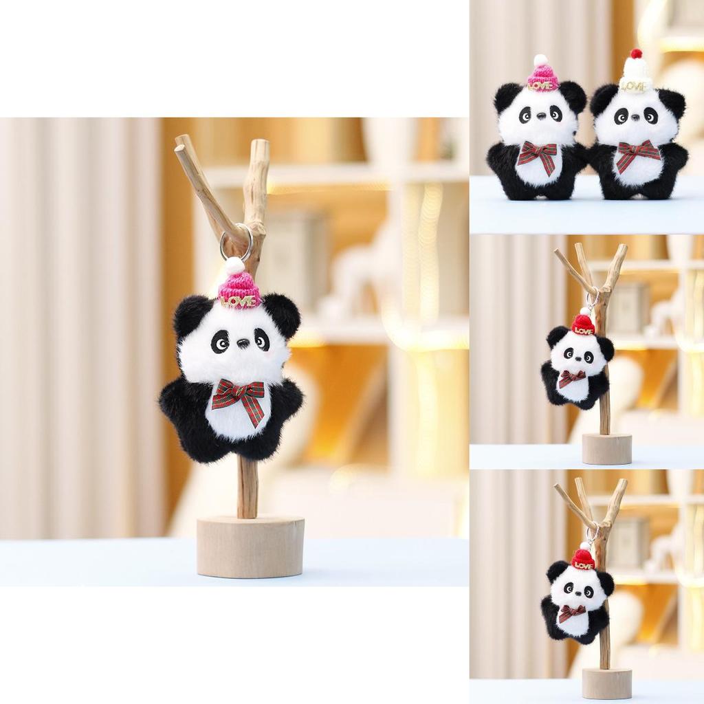 Plush Panda Toy Keychain With Soft Short Plush For Girls Gift Collection