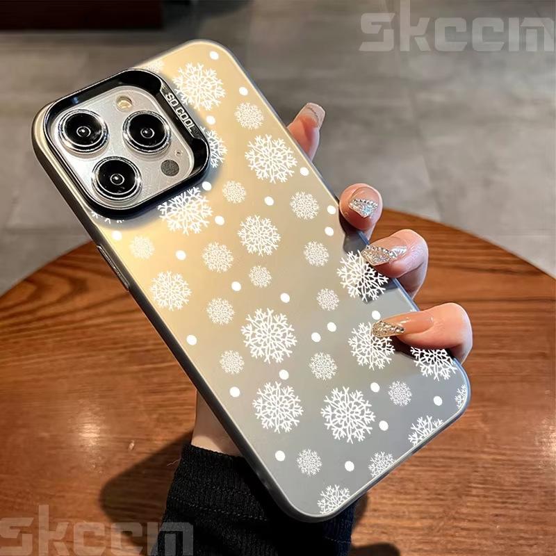 Popular Christmas-themed iPhone 16 Pro phone case, 15/14/13 inches, laser-cut design, iPhone 11/XS Max.
