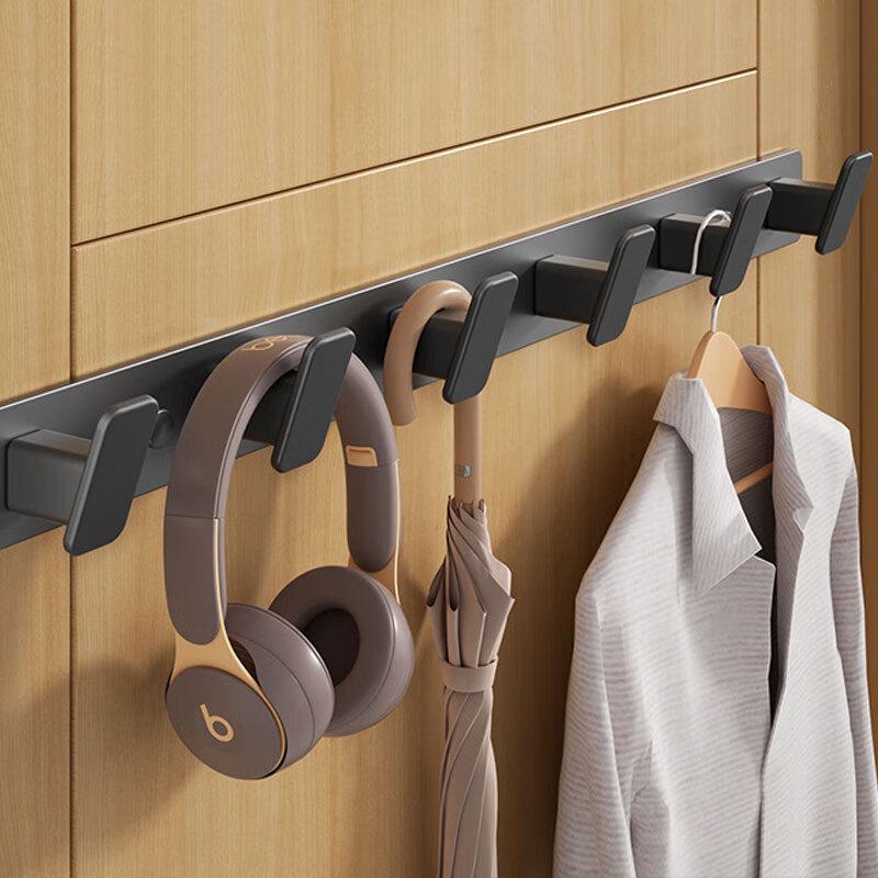 Space Aluminum 6-Hook Wall/Door Coat Rack