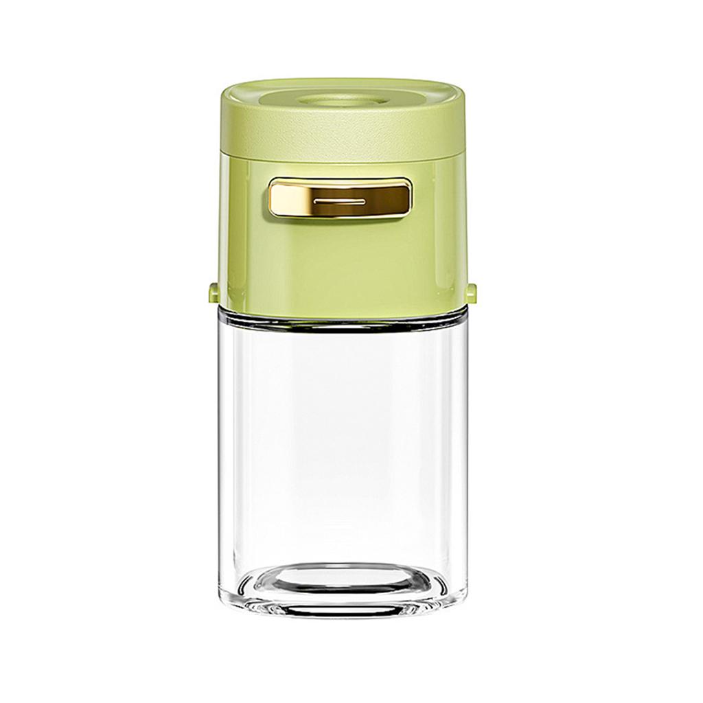 Glass Salt Dispenser with Push Mechanism for Effortless Seasoning Control in Cooking Dust Proof Design for Freshness
