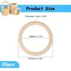 Wooden Rings for Crafts, Natural Wood Rings for Macrame, Jewelry Making, and DIY Crafts