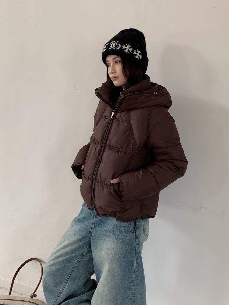 Winter 2026 Women's Short Hooded Puffer Cotton Jacket – Korean Style Loose & Warm Fashionable Coat