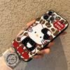 Case for iPhone 17Air XR XS Max 13 12 11 17 Pro Max 15 16 14 Plus 7 8 Black Soft Phone Cover Sanrio Hello Kitty