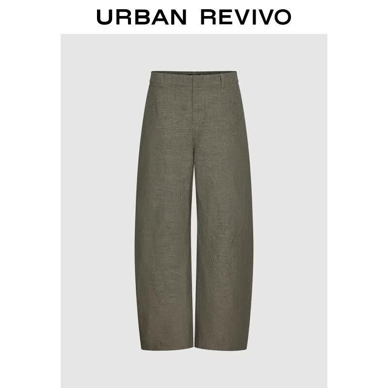UR Women s High-Waisted Plaid Curved Leg Pants XXS