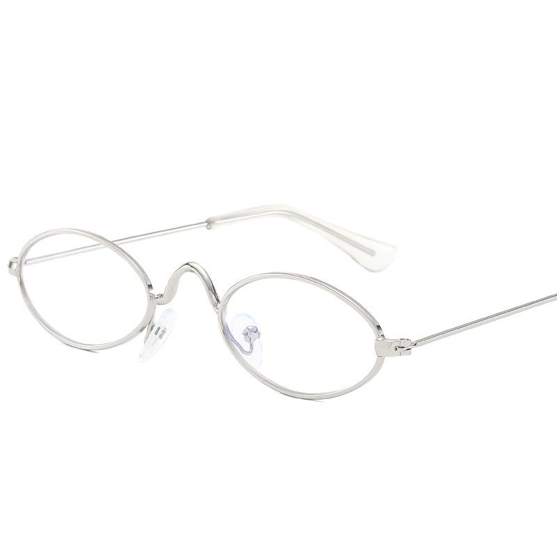 European and American small frame oval sunglasses metal marine sunglasses trendy street fashion glasses