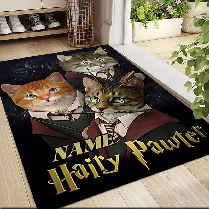 Custom Name Hairy Pawter Magic Night Carpet Rug Customizable Soft Washable Anti-Slip Home Living Room Sofa Mats Personalized Rug. 090958