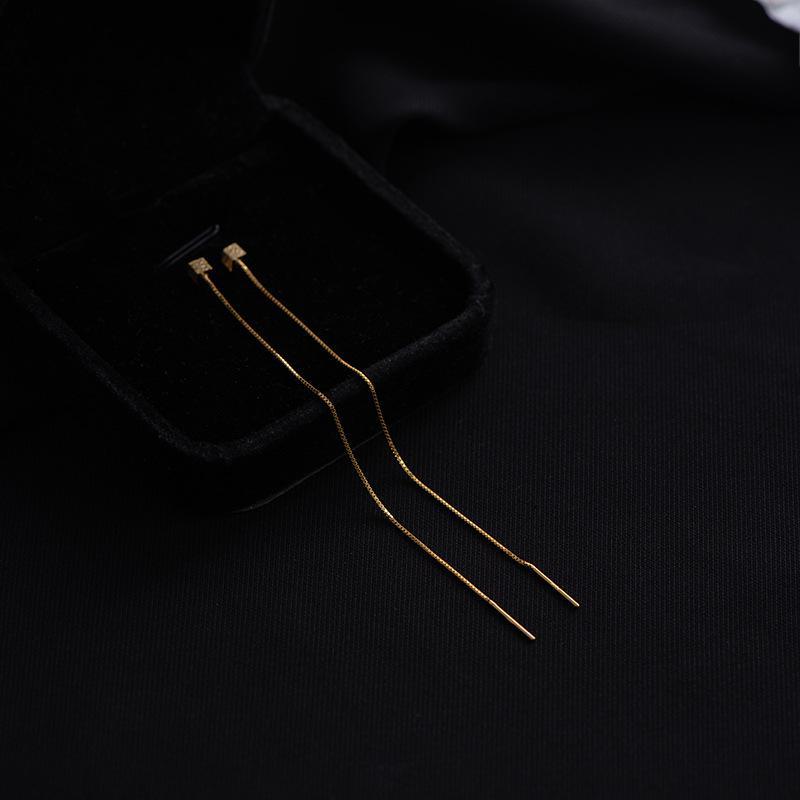 

Длинные серьги Banyan Tree S925 Silver для женщин — квадратный дизайн, мода 2022 года для круглых лиц short золотистый