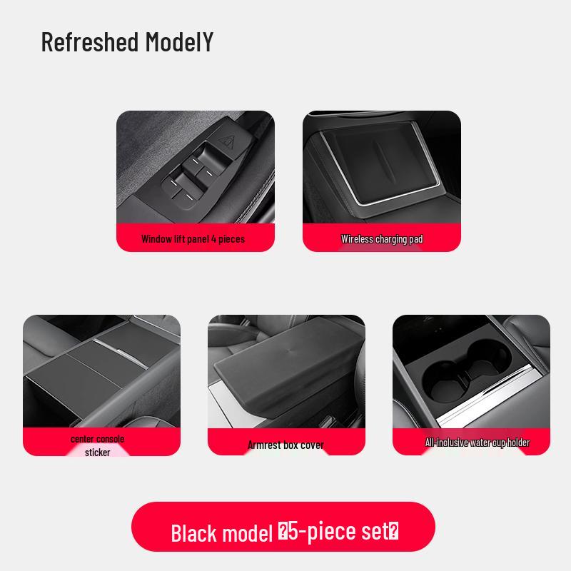 Silicone Button Stickers for Tesla Model Y/YL Door Panel & Window Lift Interior Mods